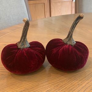 Plum velvet pumpkins